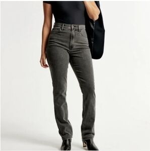 Abercrombie & Fitch The Slim Straight Ultra High Rise Black Size 31 / 12